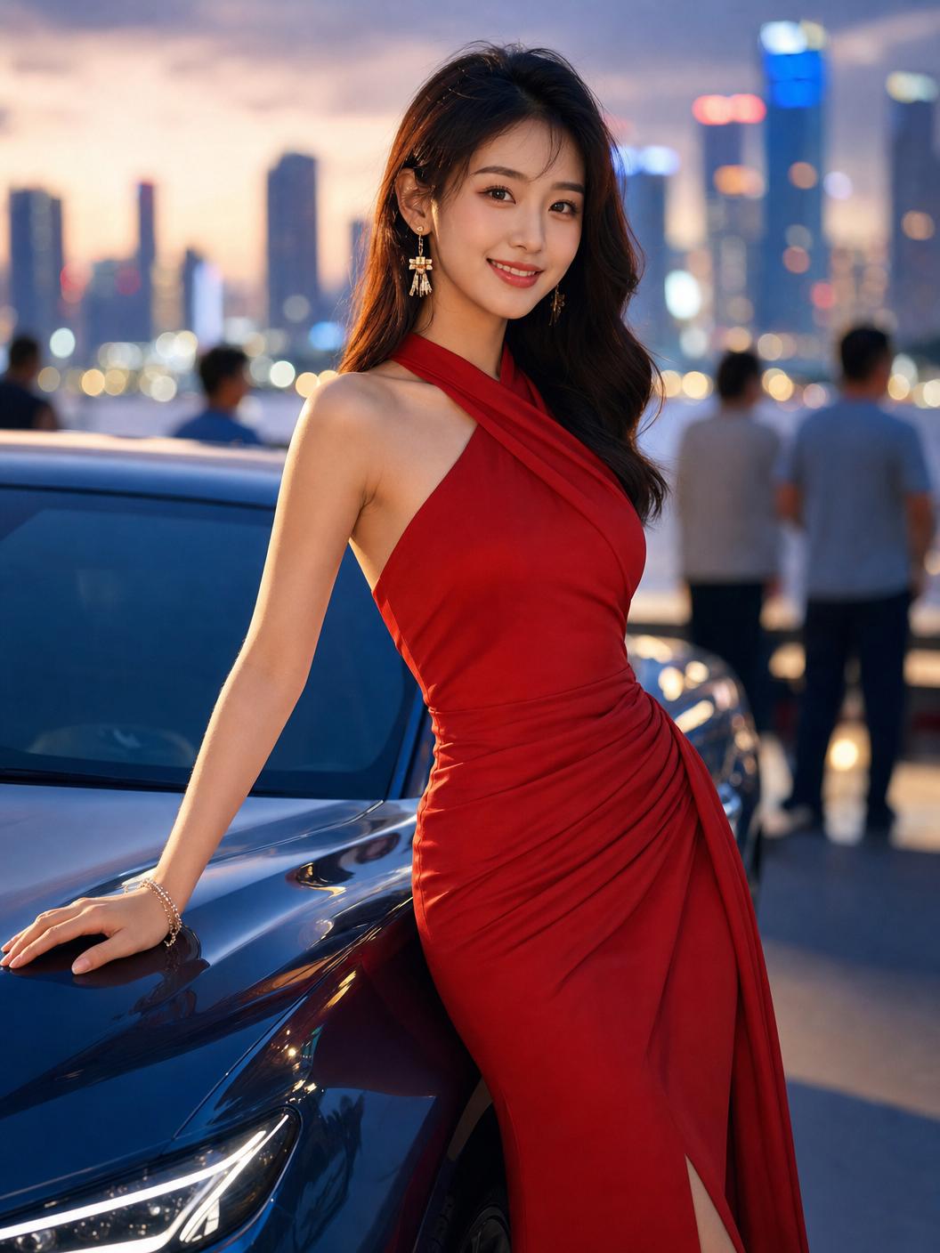 少妇生活视频-车展红裙模特幕后花絮封面